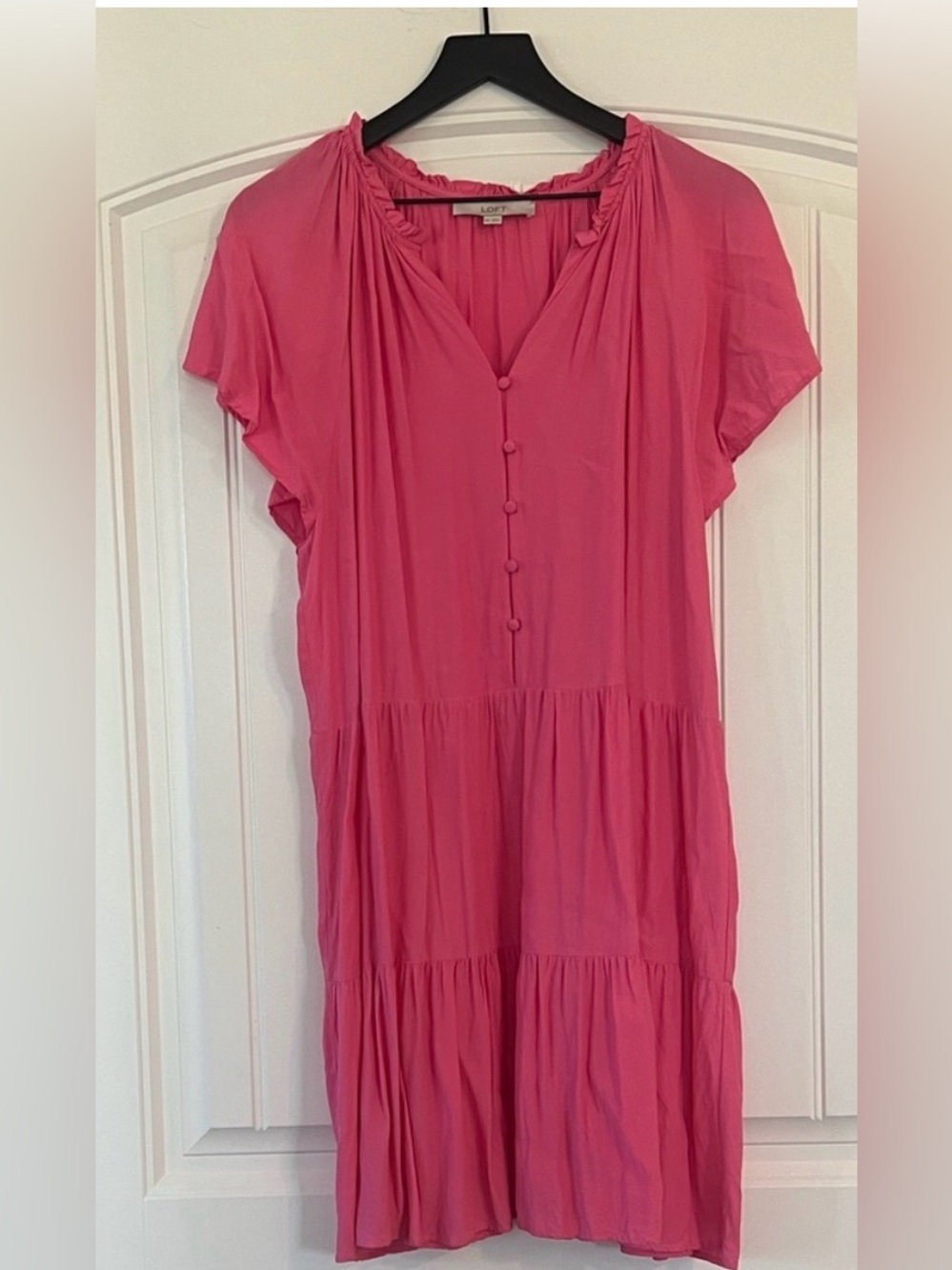 LOFT Tiered Viscose Dress XXL